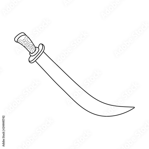 Isolated object of sword and dagger logo. Collection of sword and weapon vector icon for stock.