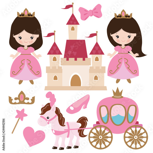 Princess vector cartoon illustration