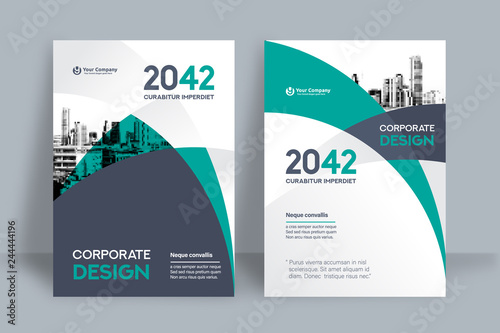 City Background Business Book Cover Design Template photo