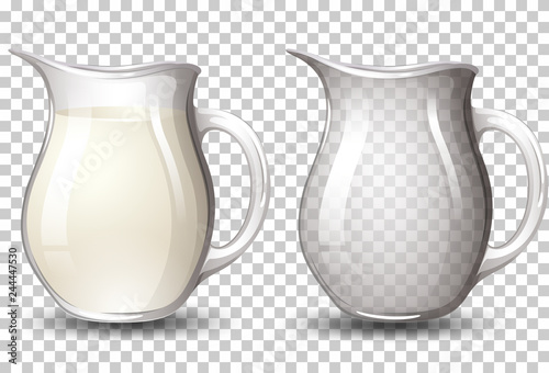 Milk in jar transparent background