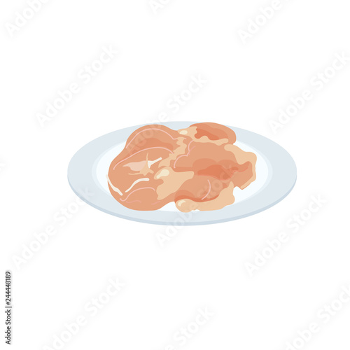  鶏肉　もも肉　イラスト