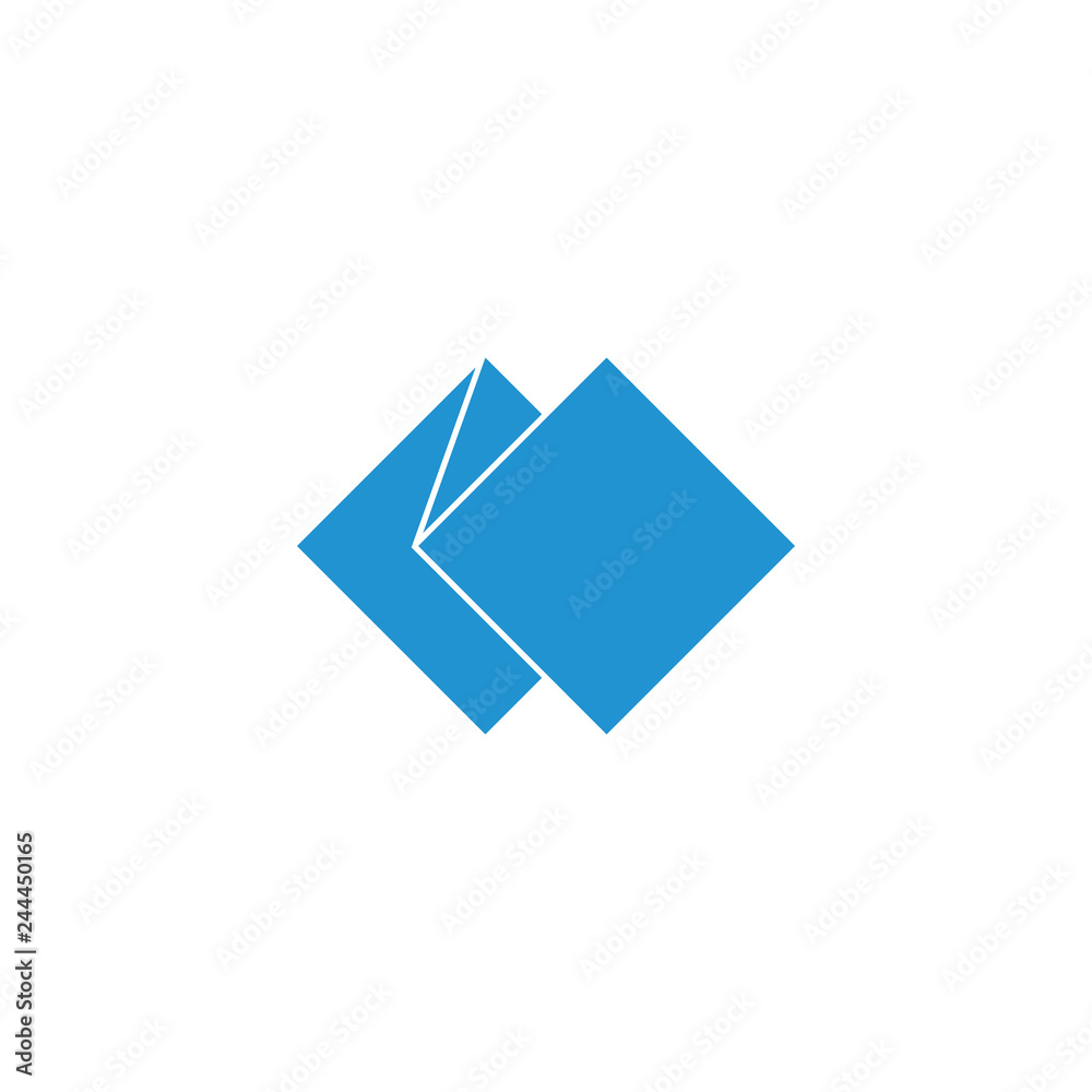 simple paper fold 3d flat logo simple paper fold 3d flat logo