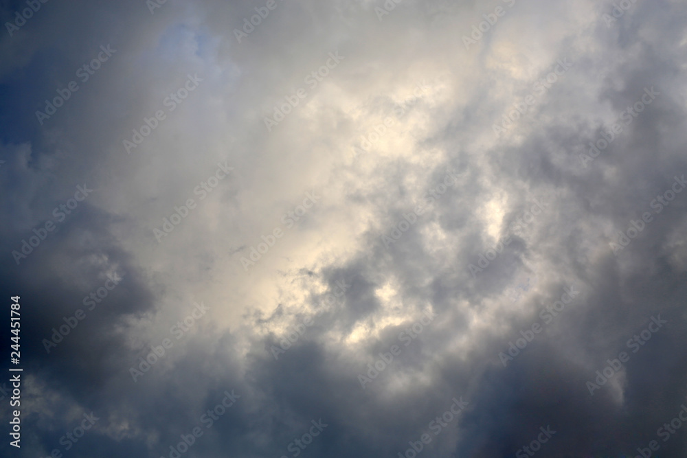 Abstract dark cloud on the sky before rain.