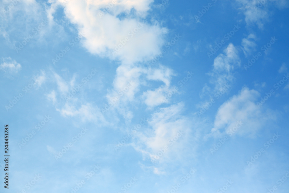 Puffy Cloud on the blue sky background.