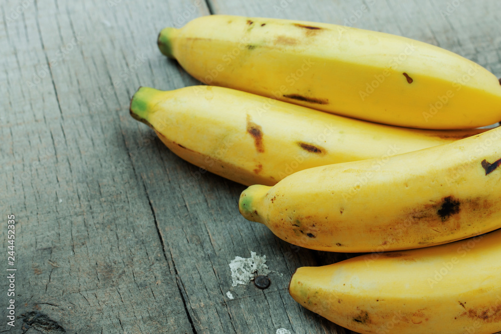 Banana ripe on wooden.