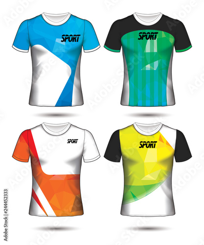 Set of soccer or football jersey template t-shirt style, Design your football club vector illustration