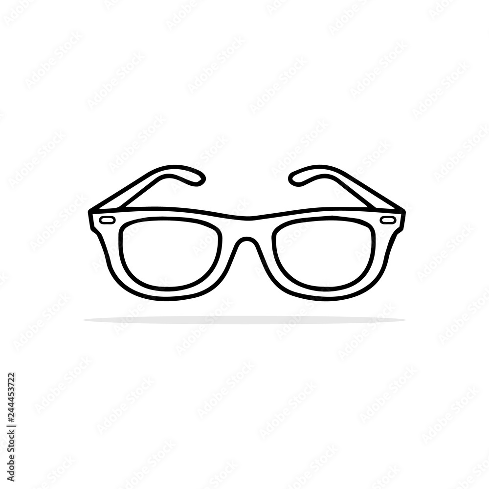 glasses icon. Vector concept illustration for design. glasses icon. Vector concept illustration for design.