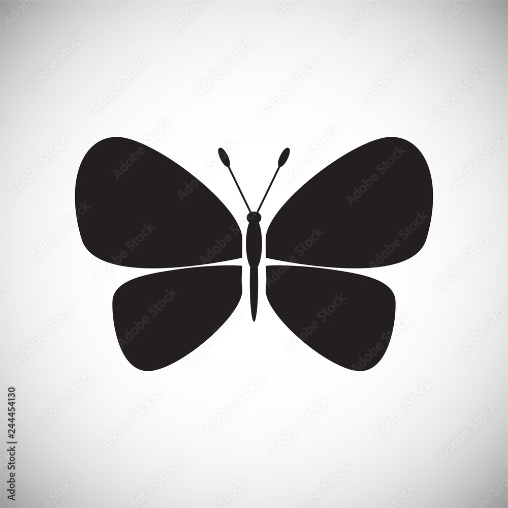 Butterfly icon on white background for graphic and web design, Modern simple vector sign. Internet concept. Trendy symbol for website design web button or mobile app
