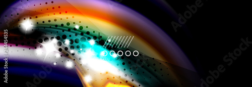 Color flow poster. Wave Liquid shape color background. Art design for your design