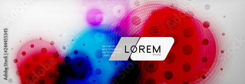 Background abstract - blurred dotted color circle shape, techno bubbles