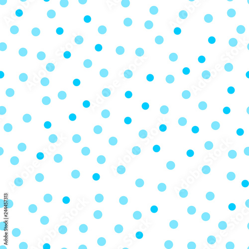 Blue dots on a white background pattern. Abstract geometric modern background. Vector illustration. Art deco style. Circle seamless pattern - Vector
