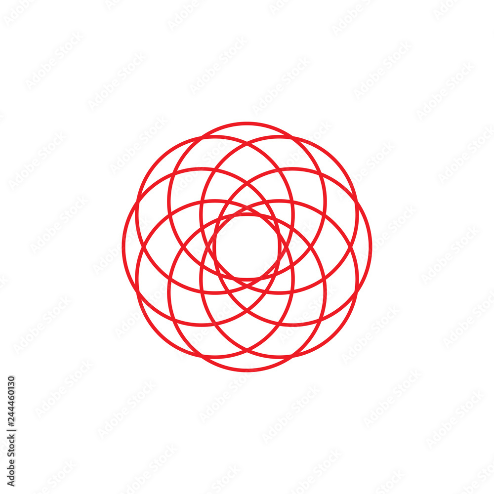Abstract mandala icon graphic design template vector