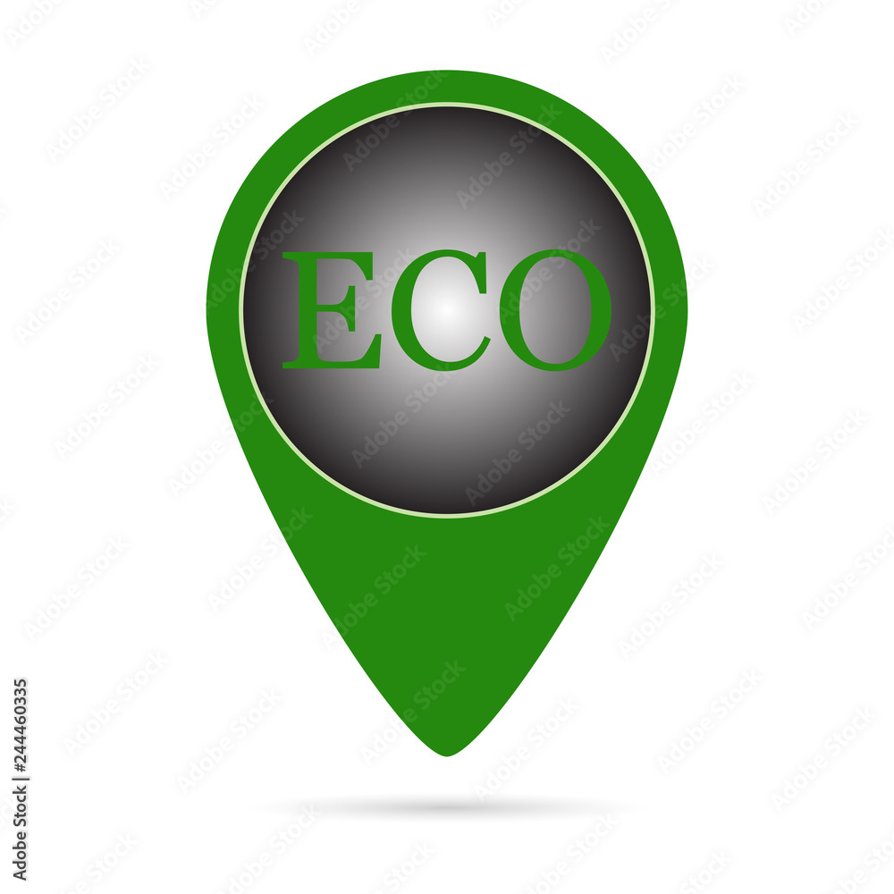 Eco pointer icon. Vector illustration. - Vector Eco pointer icon. Vector illustration. - Vector