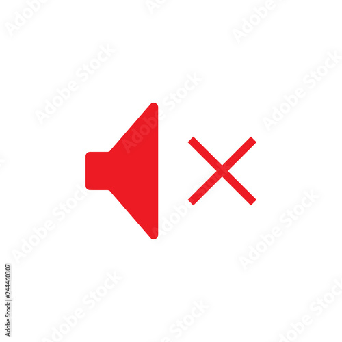 Mute speaker icon graphic design template vector