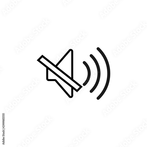 Mute speaker icon graphic design template vector