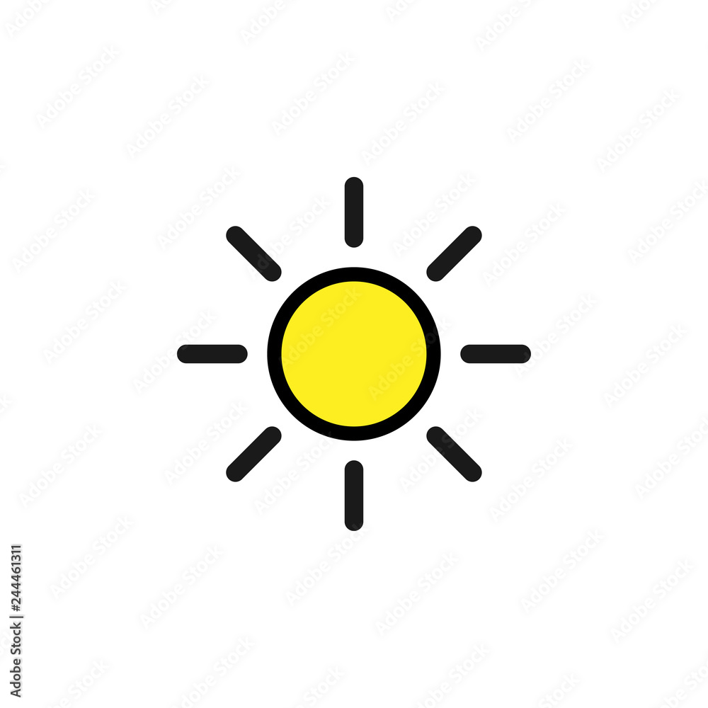 Sun icon graphic design template vector