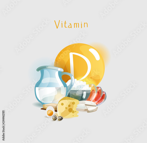 Vitamin D in food.