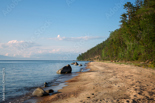 A shore on the eastern side of Lake Baikal