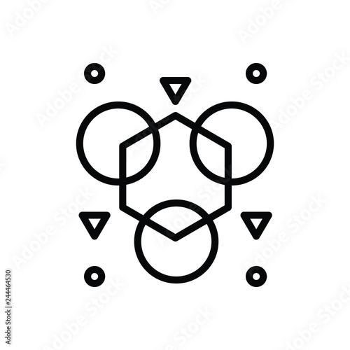 Black line icon for abnormal 