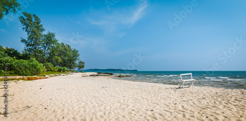 White sand beach in Cambodia.