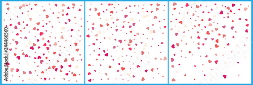 Red hearts confetti 