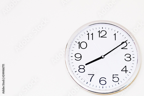 wall clock isolated on the white background