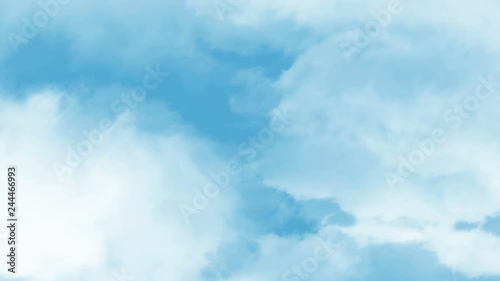 Realistic Clouds. Flight Through Beautiful Clouds Footage 4K Loop
