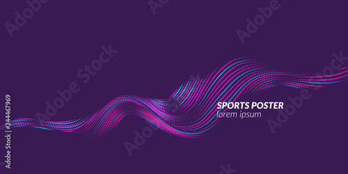 Colored poster for sports. Illustration suitable for design