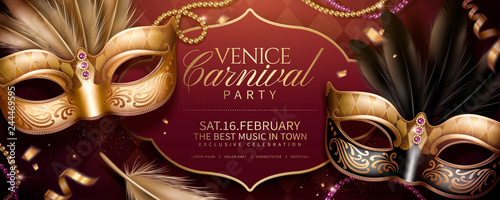 Carnival party banner design photo
