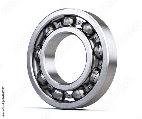 Ball bearing isolated on white. 3d rendering