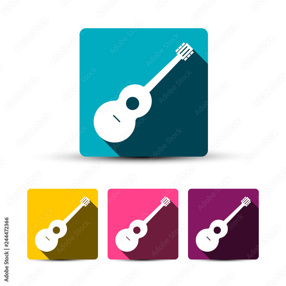 Guitar Icon. Vector Guitars Symbols. Music Design.