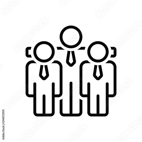 Black line icon for amigos 