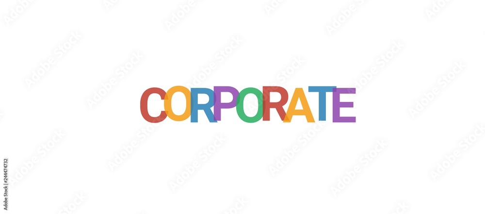 Corporate word concept Corporate word concept