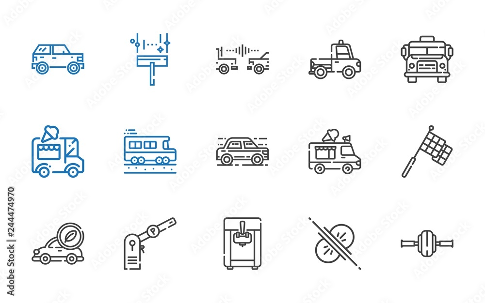 Fototapeta premium automobile icons set