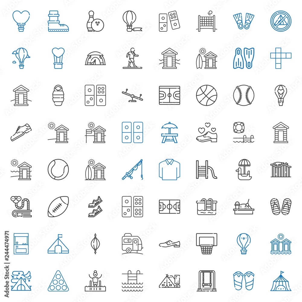 recreation icons set