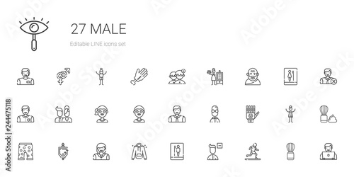 male icons set