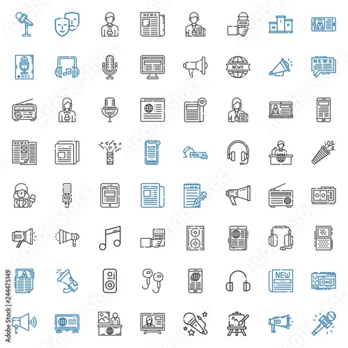 microphone icons set