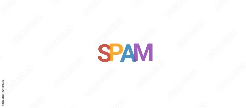 Spam word concept Spam word concept