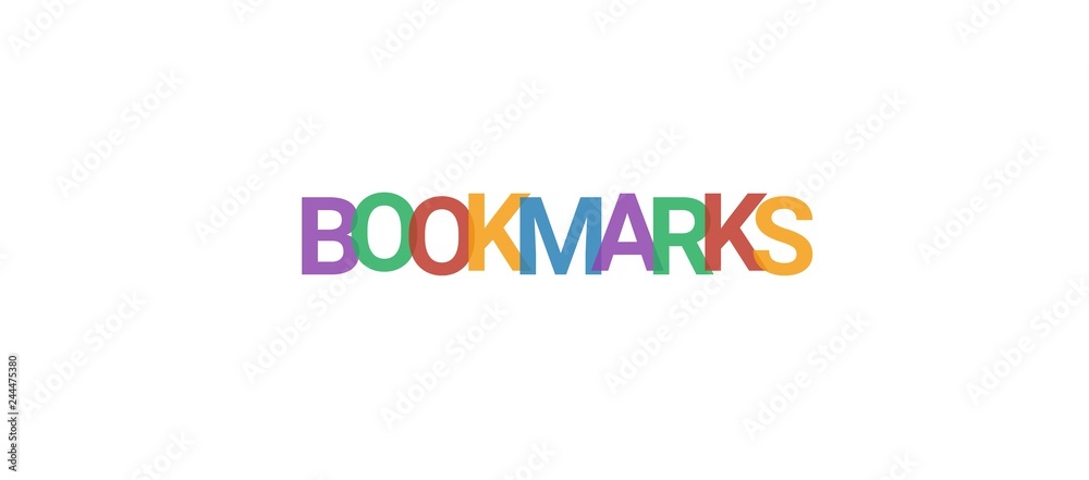 Bookmarks word concept