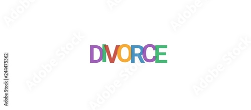 Divorce word concept