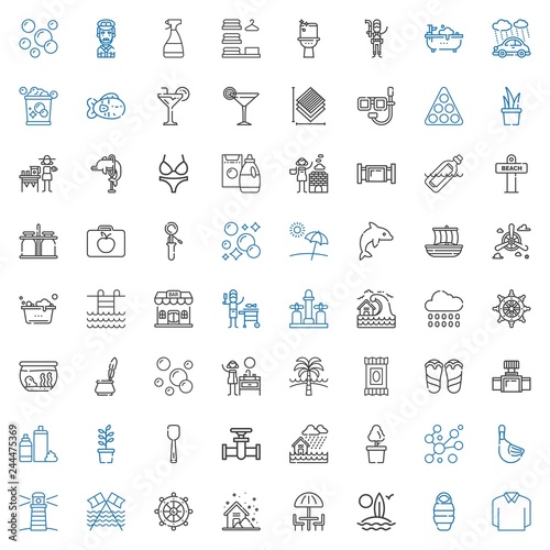 water icons set