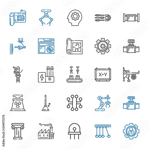 engineering icons set