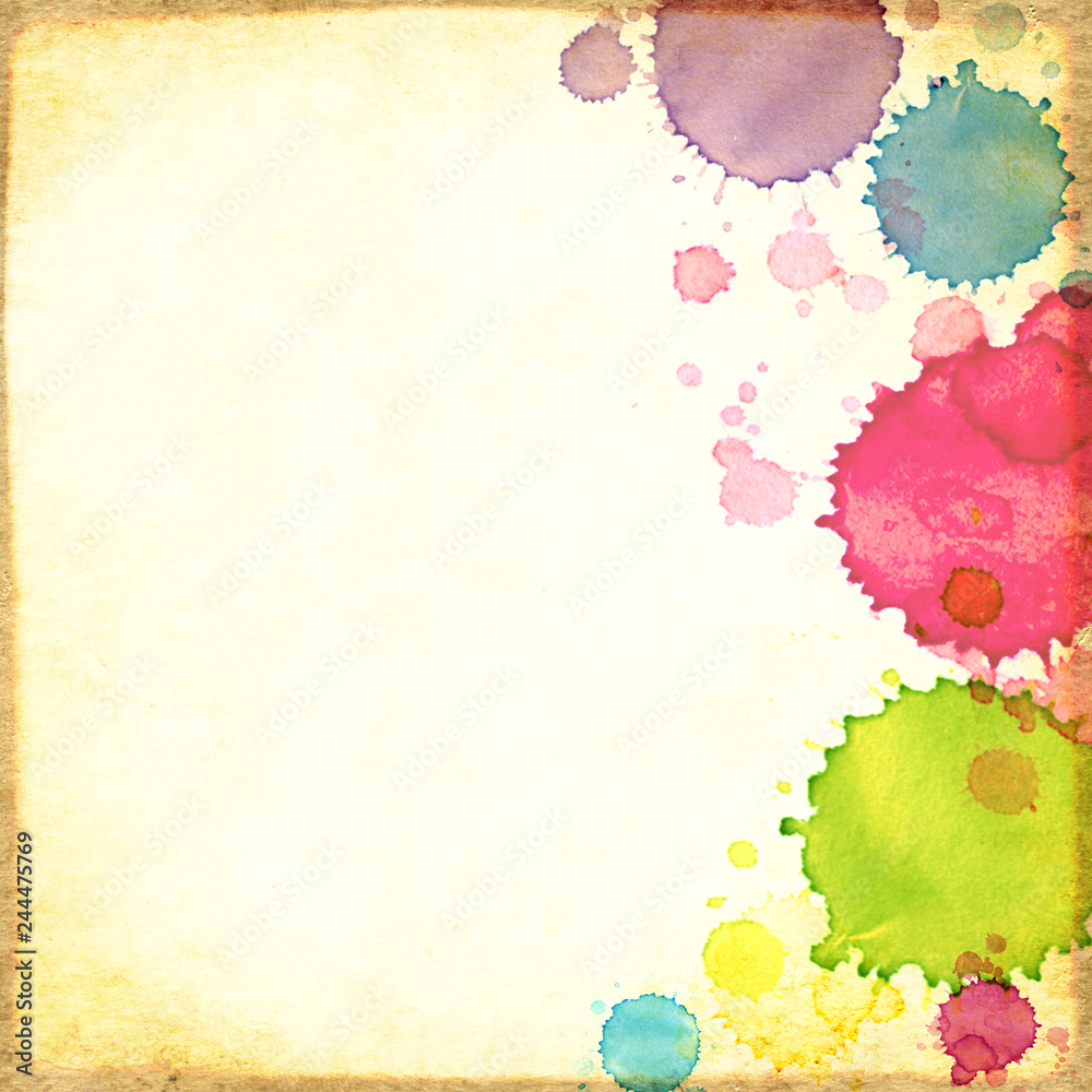 Grunge background with paper texture with stains of paint Grunge background with paper texture with stains of paint