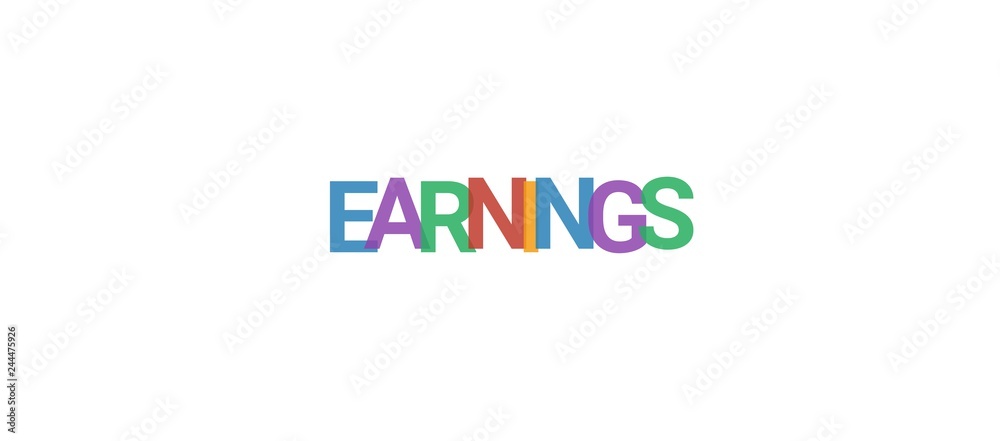 Earnings word concept