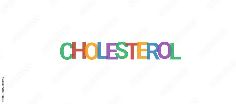 Cholesterol word concept Cholesterol word concept