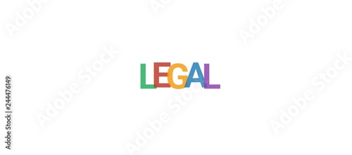 Legal word concept