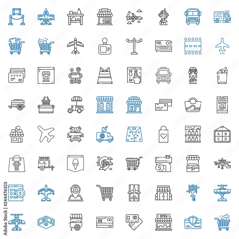 commercial icons set commercial icons set