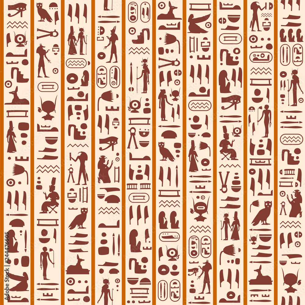 Egyptian Hieroglyphs Vector