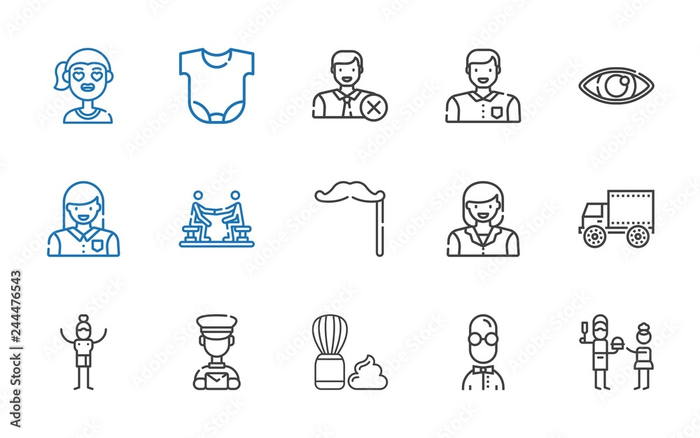 Fototapeta premium male icons set