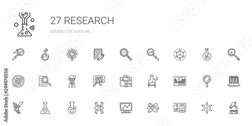 research icons set